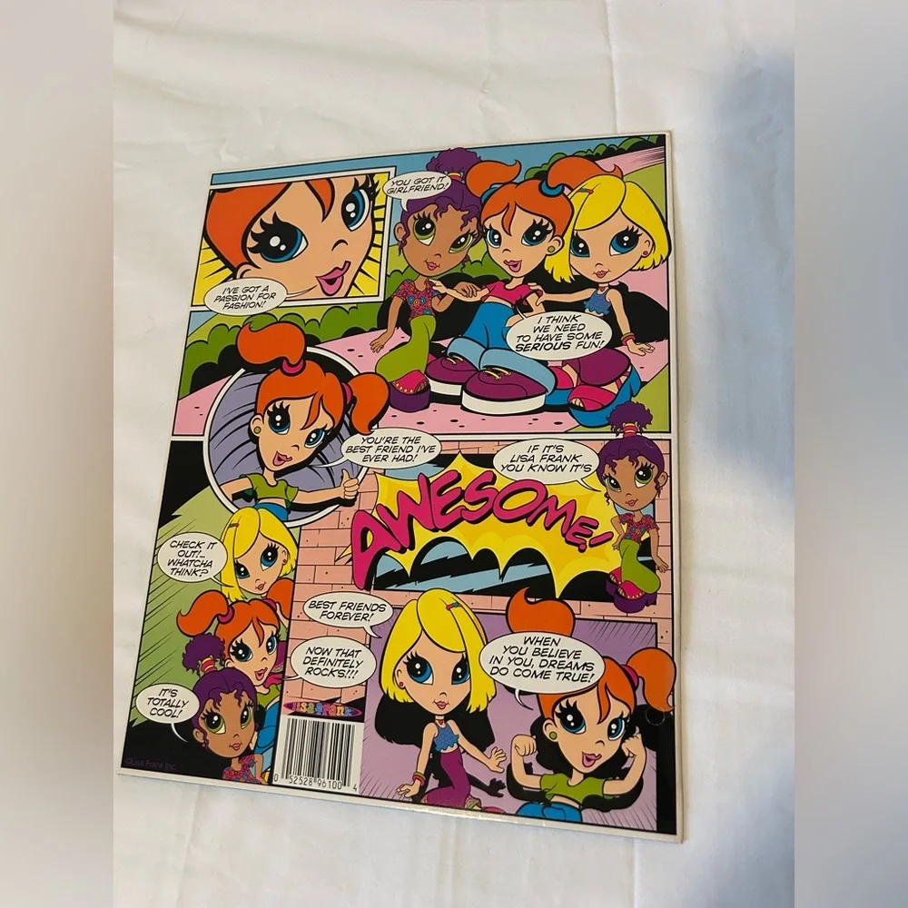 Lisa Frank Best Friends Comic Book Folder Vintage 2002 *flaws*